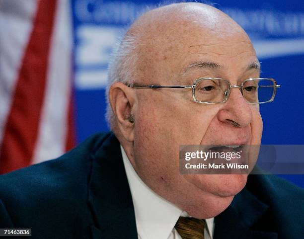 Dave Farber, professor of computer science and public policy at Carnegie Mellon University, speaks at the Center for American Progress July 17, 2006...