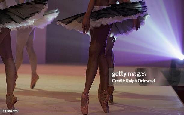 Dancers perform during the Global Sport Style Award 2006 at GQ Ispovision Style Night, the International Tradeshow for Sportstyle, on July 17, 2006...