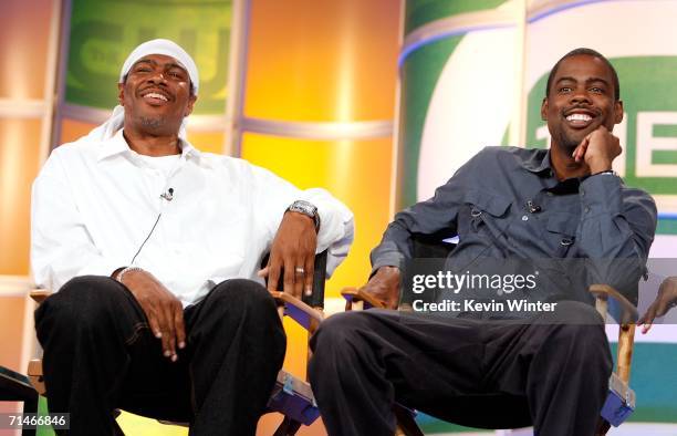 Executive Producers Ali LeRoi and Chris Rock of the series "Everybody Hates Chris" attend the 2006 Summer Television Critics Association Press Tour...