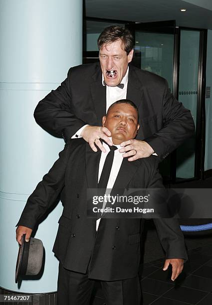 Odd Job and Jaws characters arrive at the UK Premiere of ''Stormbreaker'' at Vue West End, Leicester Square on July 17, 2006 in London, England.