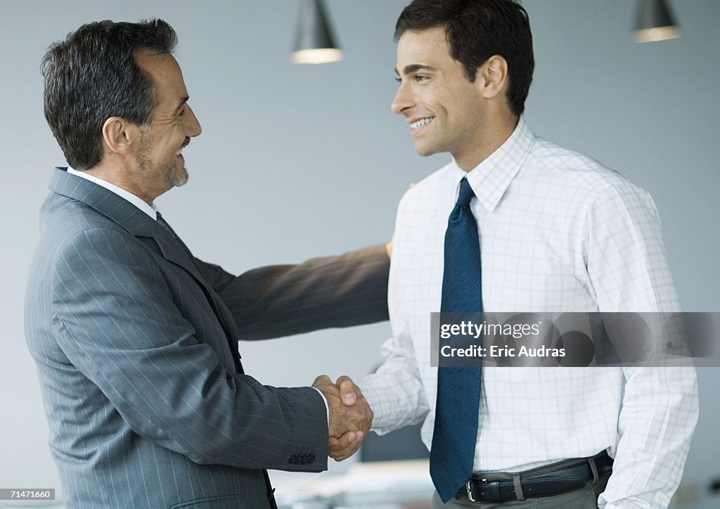 Two businessmen shaking hands