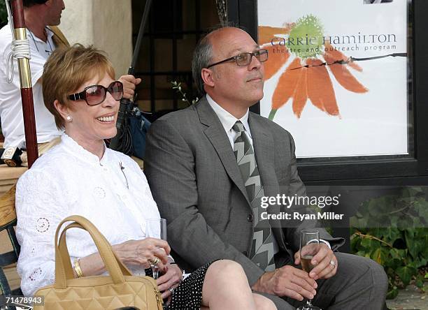 Carol Burnett and her husband Brian Miller attend the dedication ceremony for the Carrie Hamilton Theatre, formerly the Balcony Theatre, at the...