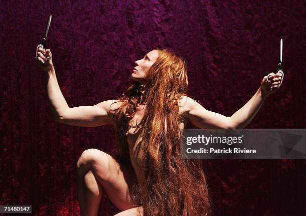 Dancer Sarah-Jayne Howard performs during the Black Milk Photo Call at the Drama Theatre in the Sydney Opera House July 19, 2006 in Sydney, Australia.