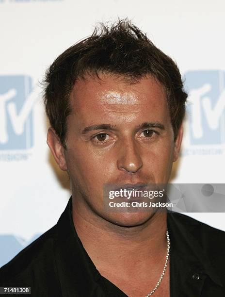 Jimmy Constable, member of the New MTV program 'Totally Boyband', talks at an MTV press conference to introduce the new band, July 19, 2006 in...