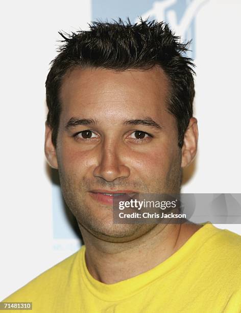 Dane Bowers, member of the New MTV program 'Totally Boyband', talks at an MTV press conference to introduce the new band, July 19, 2006 in London,...