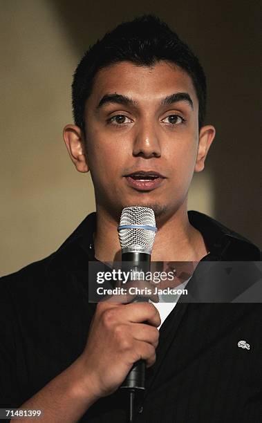 Tim Kash presents 'Totally Boyband' at an MTV press conference to introduce the new band, July 19, 2006 in London, England. The program will follow...