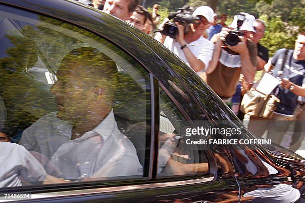 Retired French football captain Zinedine Zidane arrives 20 July 2006 at FIFA headquarters in Zurich to appear before a disciplinary comission over...