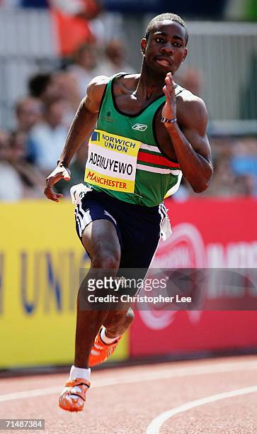 Adebowale Ademuyewo in action during the Norwich Union European Trials at the Manchester Regional Arena on July 16, 2006 in Manchester, England.