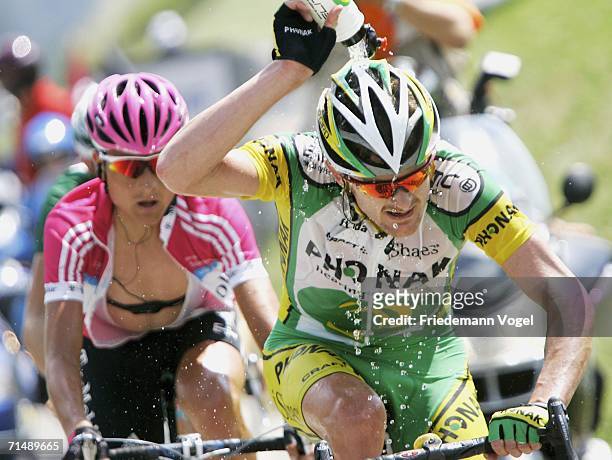 Floyd Landis of the USA and Phonak in action during Stage 17 of the 93rd Tour de France between Saint-Jean-de-Maurienne and Morzine-Avoriaz on July...