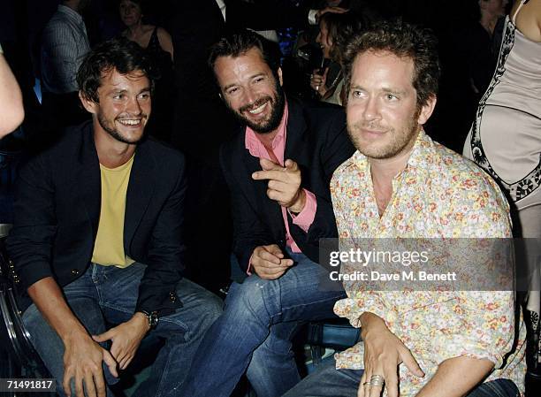 Actors Hugh Dancy, James Purefoy and Tom Hollander attend the launch party to celebrate FilmFour as a non-subscription channel, at Debenham House on...