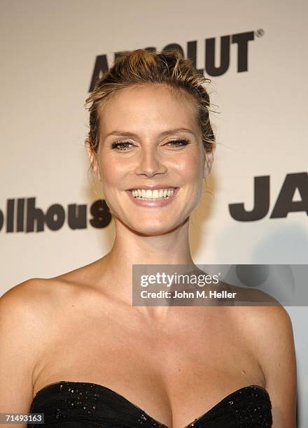 Model Heidi Klum hosts a celebration for Jane magazine's August issue benefiting the children's organization Clothes Off Our Back on July 20, 2006 in...