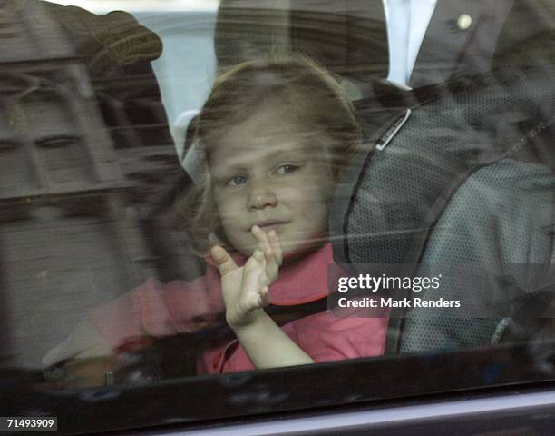 Princess Elisabeth of Belgium leaving the Saint Michael and Saint Gudula Cathedral after attending the Te Deum during National Day celebrations on...