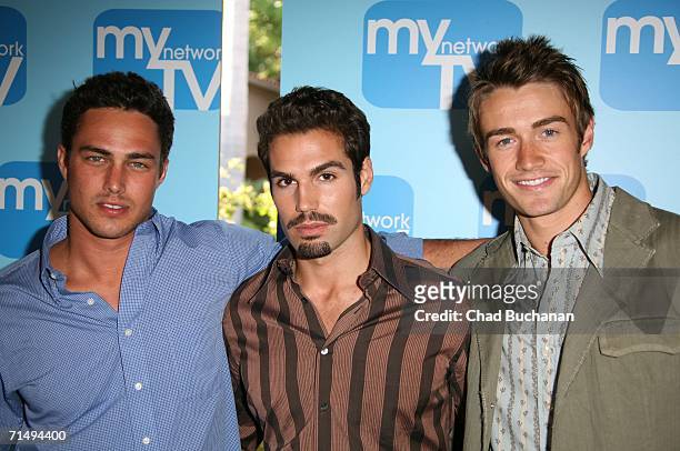 Taylor Kinney , Jordi Vilasuso, and Robert Buckley, attend the MYNetworkTV TCA Party July 20, 2006 in Pasadena, California.