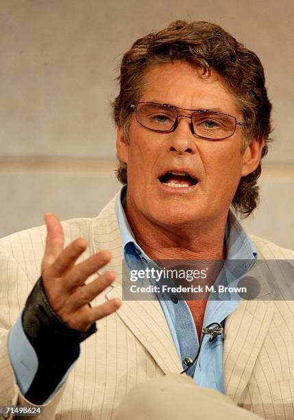 Judge David Hasselhoff of the show "America's Got Talent" attends the 2006 Summer Television Critics Association Press Tour for the NBC Network at...