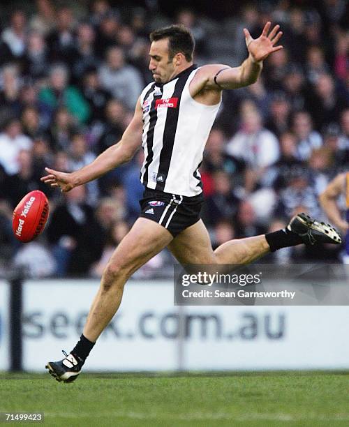 Anthony Rocca for Collingwood in action during the round 16 AFL match between the Collingwood Magpies and the West Coast Eagles at the Telstra Dome...