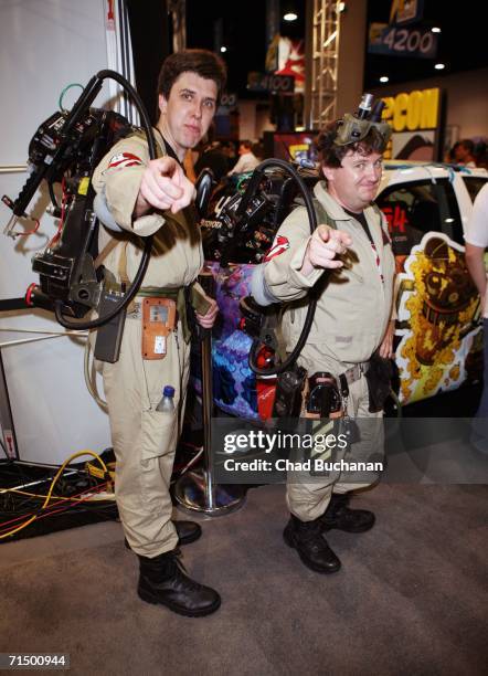 Fans Brian Fair and Eric Esky attend the second day of Comic-Con to on July 21, 2006 in San Diego, California.