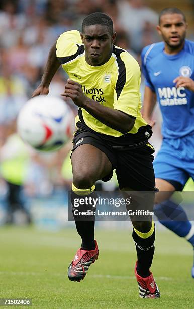 Micah Richards of Manchester City in action during the Pre Season Friendly Match between Rochdale and Manchester City at Spotland Stadium on July 22,...