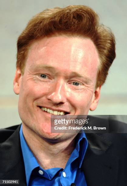Host Conan O'Brien from the "The 58th Annual Primetime Emmy Award" attends the 2006 Summer Television Critics Association Press Tour for the The NBC...