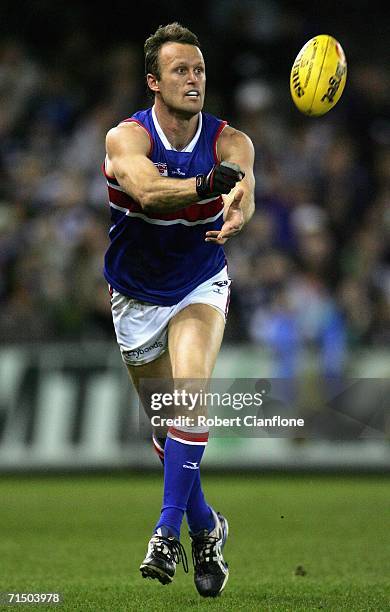 Chris Grant of the Bulldogs in action during the round 16 AFL match between the Geelong Cats and the Western Bulldogs at the Telstra Dome July 23,...