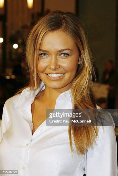 Model Lara Bingle attends the Australian premiere of "You, Me and Dupree" at Greater Union Westfield, Parramatta July 23, 2006 in Sydney, Australia.