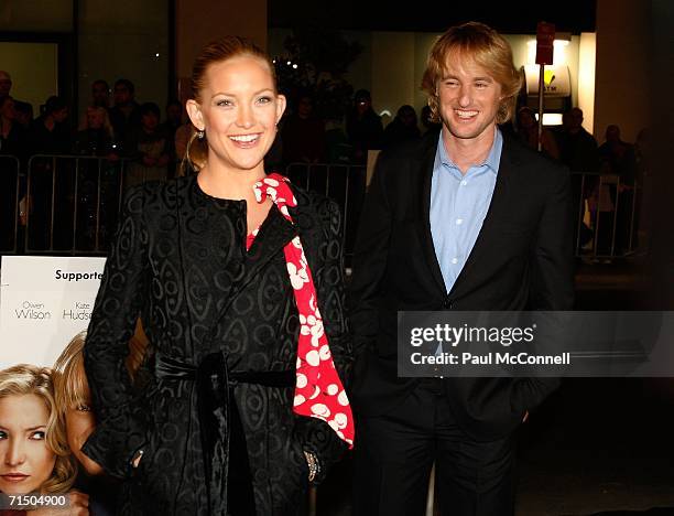 Actors Kate Hudson and Owen Wilson attend the Australian premiere of "You, Me and Dupree" at Greater Union Westfield, Parramatta July 23, 2006 in...