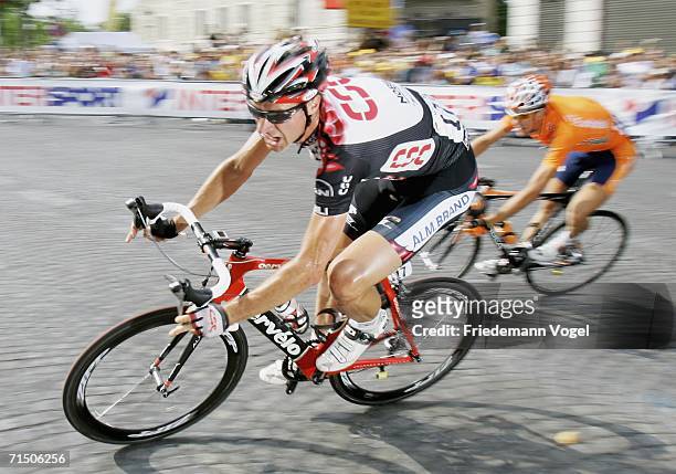Jens Voigt of Germany and CSC in action during Stage 20 of the 93rd Tour de France between Antony-Parc de Sceaux and Paris Champs-Elysees on July 23,...