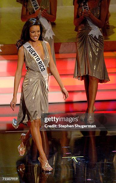 Miss Puerto Rico Zuleyka Rivera Mendoza is selected in the top 20 during the Miss Universe 2006 pageant at the Shrine Auditorium on July 23, 2006 in...