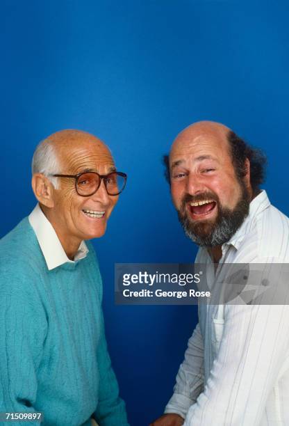 Actor and film director Rob Reiner, and TV producer Norman Lear pose together during a 1987 Los Angeles, California, photo portrait session. Reiner,...