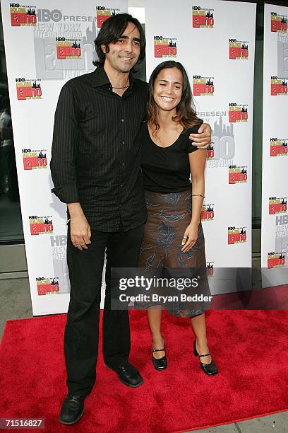 Director Carlos Bolado and actress Alicia Braga arrive at the premiere of "Solos Dios Sabe" during the New York International Latino Film Festival on...
