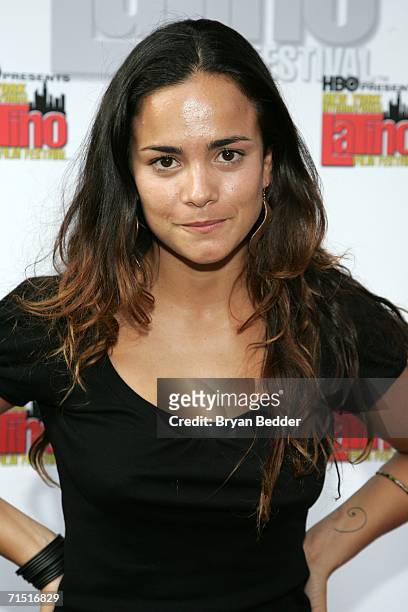 Actress Alicia Braga arrives at the premiere of "Solos Dios Sabe" during the New York International Latino Film Festival on July 25, 2006 in New York...