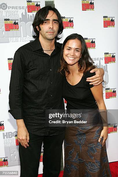 Director Carlos Bolado and actress Alicia Braga arrive at the premiere of "Solos Dios Sabe" during the New York International Latino Film Festival on...