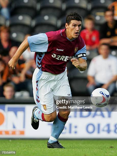 Gareth Barry of Aston Villa in action during the Pre-season Friendly match between Hull City and Aston Villa at the KC Stadium on July 25, 2006 in...