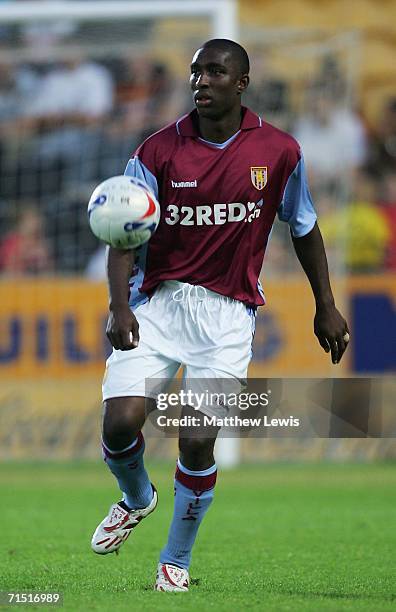 Lloyd Samuel of Aston Villa in action during the Pre-season Friendly match between Hull City and Aston Villa at the KC Stadium on July 25, 2006 in...