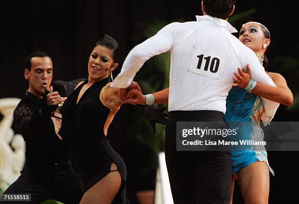 Lauren McFarlane and Michael Hemera compete in the 2006 FATD National Capital Dancesport Championships June 25, 2006 in Canberra, Australia....