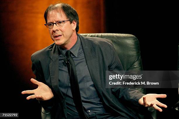 Filmmaker Ric Burns from "American Masters: Andy Warhol" speaks onstage during the 2006 Summer Television Critics Association Press Tour for PBS held...