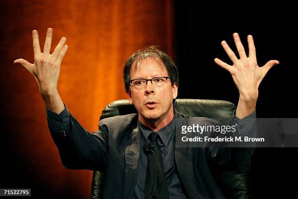 Filmmaker Ric Burns from "American Masters: Andy Warhol" speaks onstage during the 2006 Summer Television Critics Association Press Tour for PBS held...