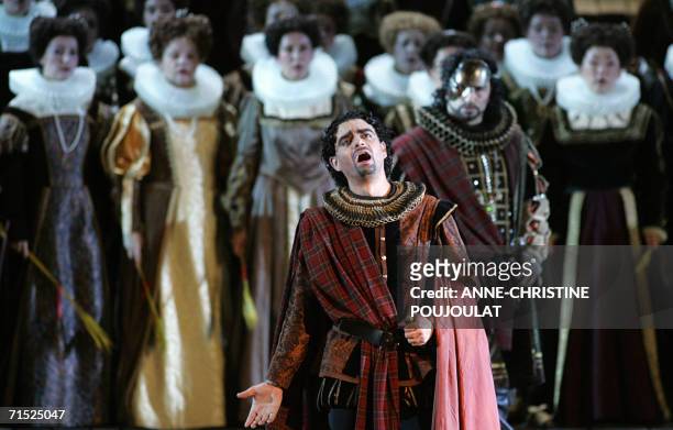 Rolando Villazon performs "Lucia di Lammermoor", a three-act opera by Donizetti directed by Paul-Emile Fourny and Marco Guidarini, 26 July 2006 at...