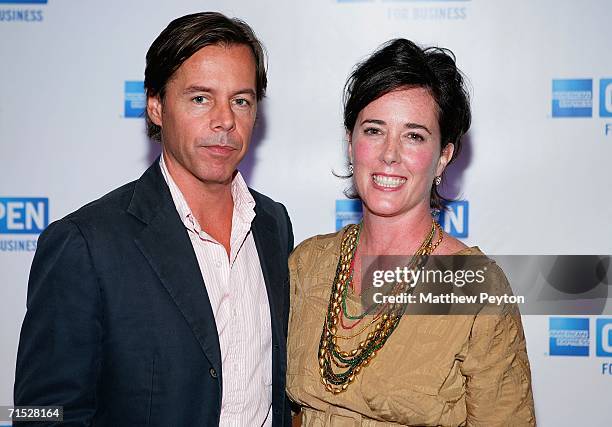 Andy Spade, CEO and Creative Director of Kate Spade, and designer Kate Spade attend OPEN from American Express' "Making a Name for Yourself" at Nokia...