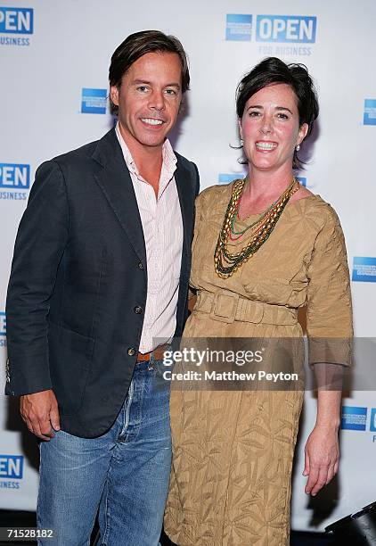 Andy Spade, CEO and Creative Director of Kate Spade, and designer Kate Spade attend OPEN from American Express' "Making a Name for Yourself" at Nokia...