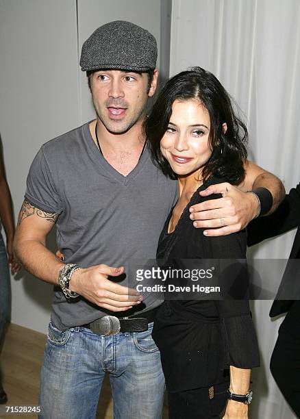 Actor Colin Farrell and his sister Claudine arrive at the after party following the European premiere of ''Miami Vice'' at Sanderson Hotel on July...