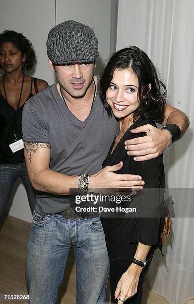 Actor Colin Farrell and his sister Claudine arrive at the after party following the European premiere of ''Miami Vice'' at Sanderson Hotel on July...