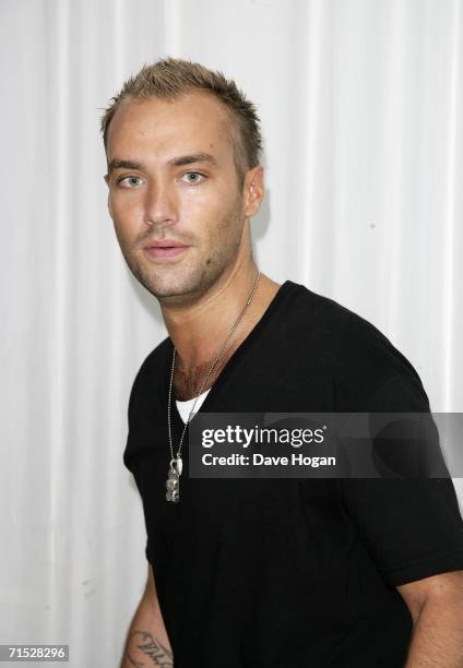 Model Calum Best arrives at the after party following the European premiere of "Miami Vice" at Sanderson Hotel on July 27, 2006 in London, England.