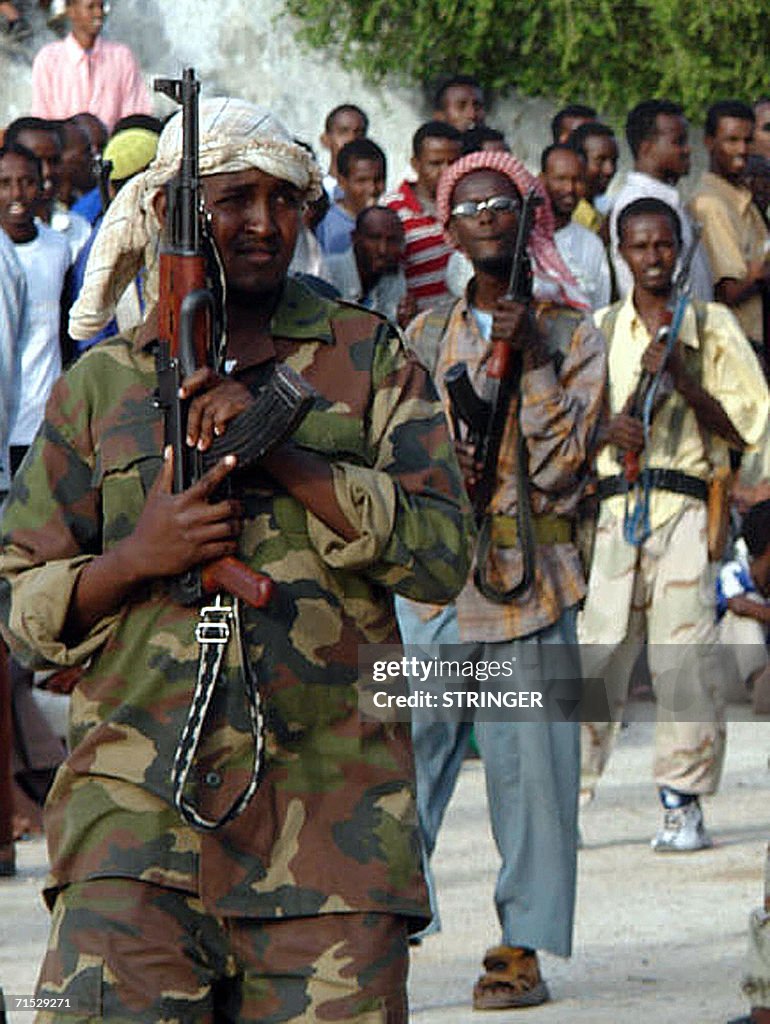 Islamic courts militia patrol the enclos