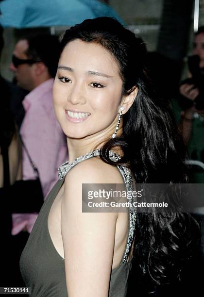 Actress Gong Li arrives at the European premiere of "Miami Vice" held at the Odeon Leicester Square on July 27, 2006 in London, England.