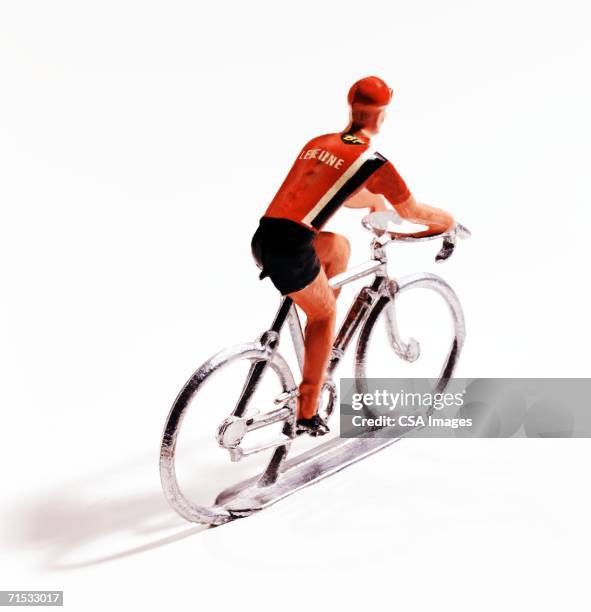 male bicycle racer - figurine stock pictures, royalty-free photos & images