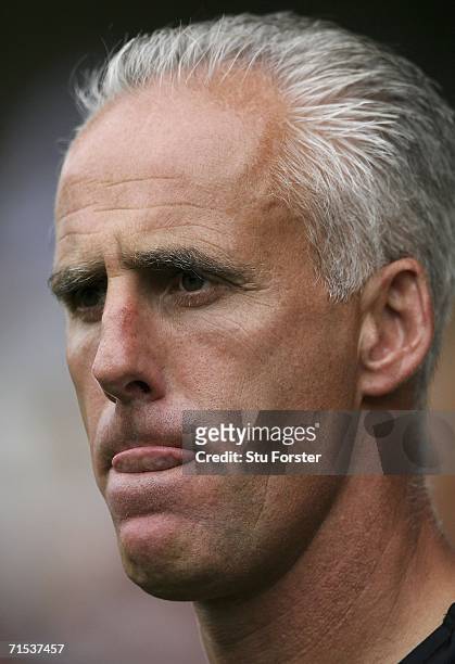 Wolves manager Mick McCarthy watches from the sidelines prior to the Pre-season friendly match between Wolverhampton Wanderers and Aston Villa at...