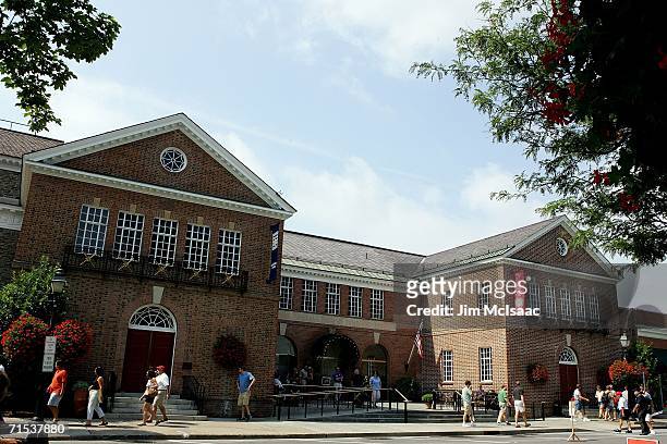 The National Baseball Hall of Fame and Museum is seen during the Baseball Hall of Fame weekend on July 29, 2006 in Cooperstown, New York.