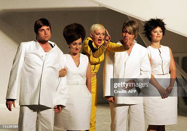 Jeremy Ovenden in the role of Fracasso, Marina Comparato as Giacinta, Marianne Hamre as Auctoritas, Miljenko Turk as Simone and Silvia Moi as...