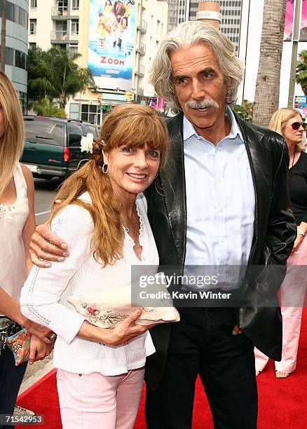 Actor Sam Elliott and his wife actress Katherine Ross arrive at the premiere of Paramount Picture's "Barnyard" at the Cinerama Dome Theater on July...