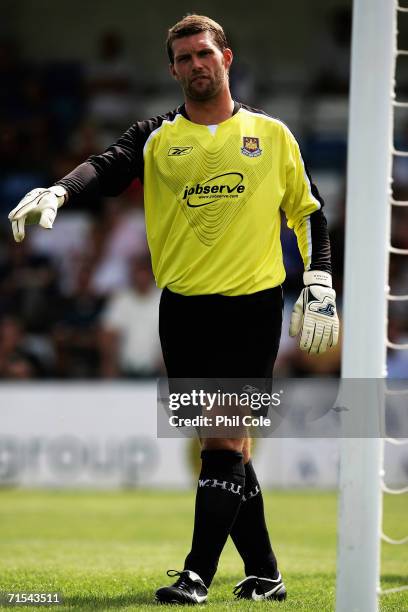 Jimmy Walker of West Ham United in action during the Pre Season Friendly Match between Gillingham and West Ham at Priestfield Stadium on July 29,...